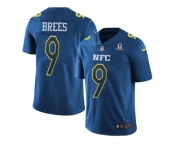 Youth Nike New Orleans Saints #9 Drew Brees Navy Stitched NFL Limited NFC 2017 Pro Bowl Jersey