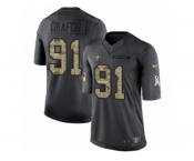 Youth Nike New Orleans Saints #91 Alex Okafor Limited Black 2016 Salute to Service NFL Jersey