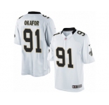Youth Nike New Orleans Saints #91 Alex Okafor Limited White NFL Jersey