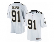 Youth Nike New Orleans Saints #91 Alex Okafor Limited White NFL Jersey
