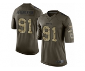 Youth Nike New Orleans Saints #91 Trey Hendrickson Limited Green Salute to Service NFL Jersey