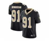Youth Nike New Orleans Saints #91 Trey Hendrickson Vapor Untouchable Limited Black Team Color NFL Jersey