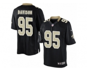 Youth Nike New Orleans Saints #95 Tyeler Davison Limited Black Team Color NFL Jersey
