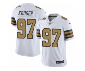Youth Nike New Orleans Saints #97 Paul Kruger Limited White Rush NFL Jersey
