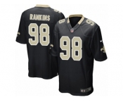 Youth Nike New Orleans Saints #98 Sheldon Rankins Game Black Team Color NFL Jersey