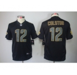 nike youth nfl jerseys new orleans saints #12 colston black[nike impact limited]