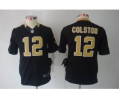 nike youth nfl jerseys new orleans saints #12 colston black[nike limited]