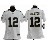 nike youth nfl jerseys new orleans saints #12 colston white[nike]