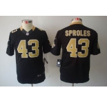 nike youth nfl jerseys new orleans saints #43 sproles black[nike limited]