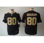 nike youth nfl jerseys new orleans saints #80 graham black[nike limited]