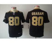 nike youth nfl jerseys new orleans saints #80 graham black[nike limited]