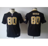 nike youth nfl jerseys new orleans saints #80 graham black[nike]