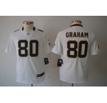 nike youth nfl jerseys new orleans saints #80 graham white[nike limited]