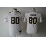nike youth nfl jerseys new orleans saints #80 graham white[nike]