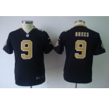 nike youth nfl jerseys new orleans saints #9 brees black[nike]