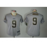 nike youth nfl jerseys new orleans saints #9 brees grey[nike lights out]