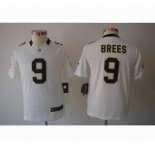 nike youth nfl jerseys new orleans saints #9 brees white[nike limited]