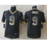 nike youth nfl jerseys new orleans saints #9 drew brees black[Elite drift fashion]