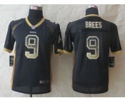 nike youth nfl jerseys new orleans saints #9 drew brees black[Elite drift fashion]