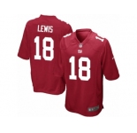 Men Nike New York Giants #18 Roger Lewis Game Red Alternate NFL Jersey