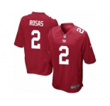 Men Nike New York Giants #2 Aldrick Rosas Game Red Alternate NFL Jersey