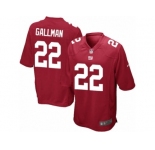 Men Nike New York Giants #22 Wayne Gallman Game Red Alternate NFL Jersey