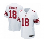Men's New York Giants #18 Bennie Fowler Game White Football Jersey