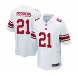 Men's New York Giants #21 Jabrill Peppers Game White Football Jersey