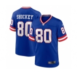 Men's New York Giants #80 Jeremy Shockey Royal Stitched Game Jersey