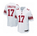 Men's Nike New York Giants #17 Kyle Lauletta Game White NFL Jersey
