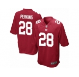 Men's Nike New York Giants #28 Paul Perkins Game Red Alternate NFL Jersey