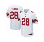 Men's Nike New York Giants #28 Paul Perkins Game White NFL Jersey