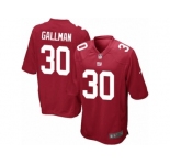 Men's Nike New York Giants #30 Wayne Gallman Game Red Alternate NFL Jersey