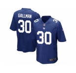 Men's Nike New York Giants #30 Wayne Gallman Game Royal Blue Team Color NFL Jersey