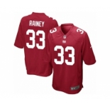 Men's Nike New York Giants #33 Bobby Rainey Game Red Alternate NFL Jersey