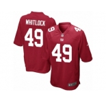 Men's Nike New York Giants #49 Nikita Whitlock Game Red Alternate NFL Jersey