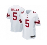 Men's Nike New York Giants #5 Randy Bullock Game White NFL Jersey