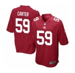 Men's Nike New York Giants #59 Lorenzo Carter Game Red Alternate NFL Jersey