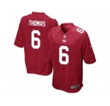 Men's Nike New York Giants #6 Logan Thomas Game Red Alternate NFL Jersey