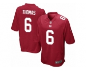 Men's Nike New York Giants #6 Logan Thomas Game Red Alternate NFL Jersey