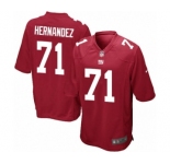 Men's Nike New York Giants #71 Will Hernandez Game Red Alternate NFL Jersey