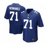 Men's Nike New York Giants #71 Will Hernandez Game Royal Blue Team Color NFL Jersey