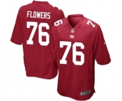 Men's Nike New York Giants #76 Ereck Flowers Game Red Alternate NFL Jersey