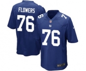 Men's Nike New York Giants #76 Ereck Flowers Game Royal Blue Team Color NFL Jersey