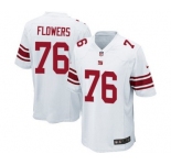 Men's Nike New York Giants #76 Ereck Flowers Game White NFL Jersey