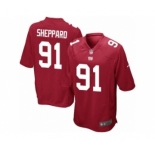 Men's Nike New York Giants #91 Kelvin Sheppard Game Red Alternate NFL Jersey
