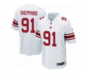 Men's Nike New York Giants #91 Kelvin Sheppard Game White NFL Jersey