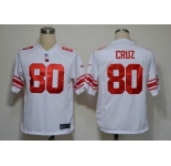 NIKE NFL Jerseys New York Giants 80 Cruz White (Game)