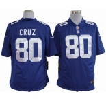 nike nfl jerseys new york giants #80 cruz blue[game]