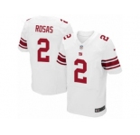Men Nike New York Giants #2 Aldrick Rosas Elite White NFL Jersey